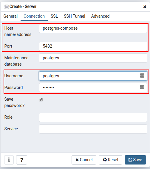 pgAdmin 4 Configurando um server do Postgres