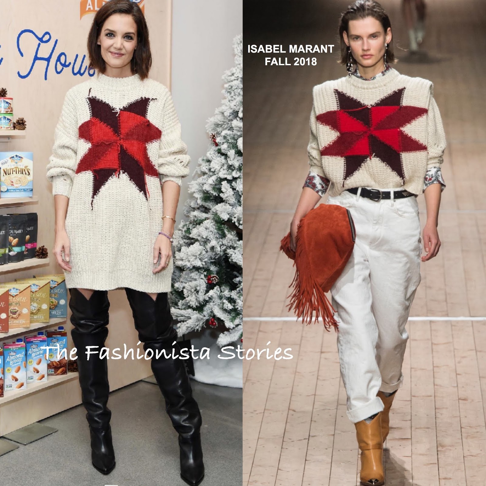Katie Holmes in Isabel Marant at the Blue Diamond Almonds House