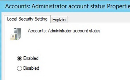 Accounts administrator. Hidden Administrator.