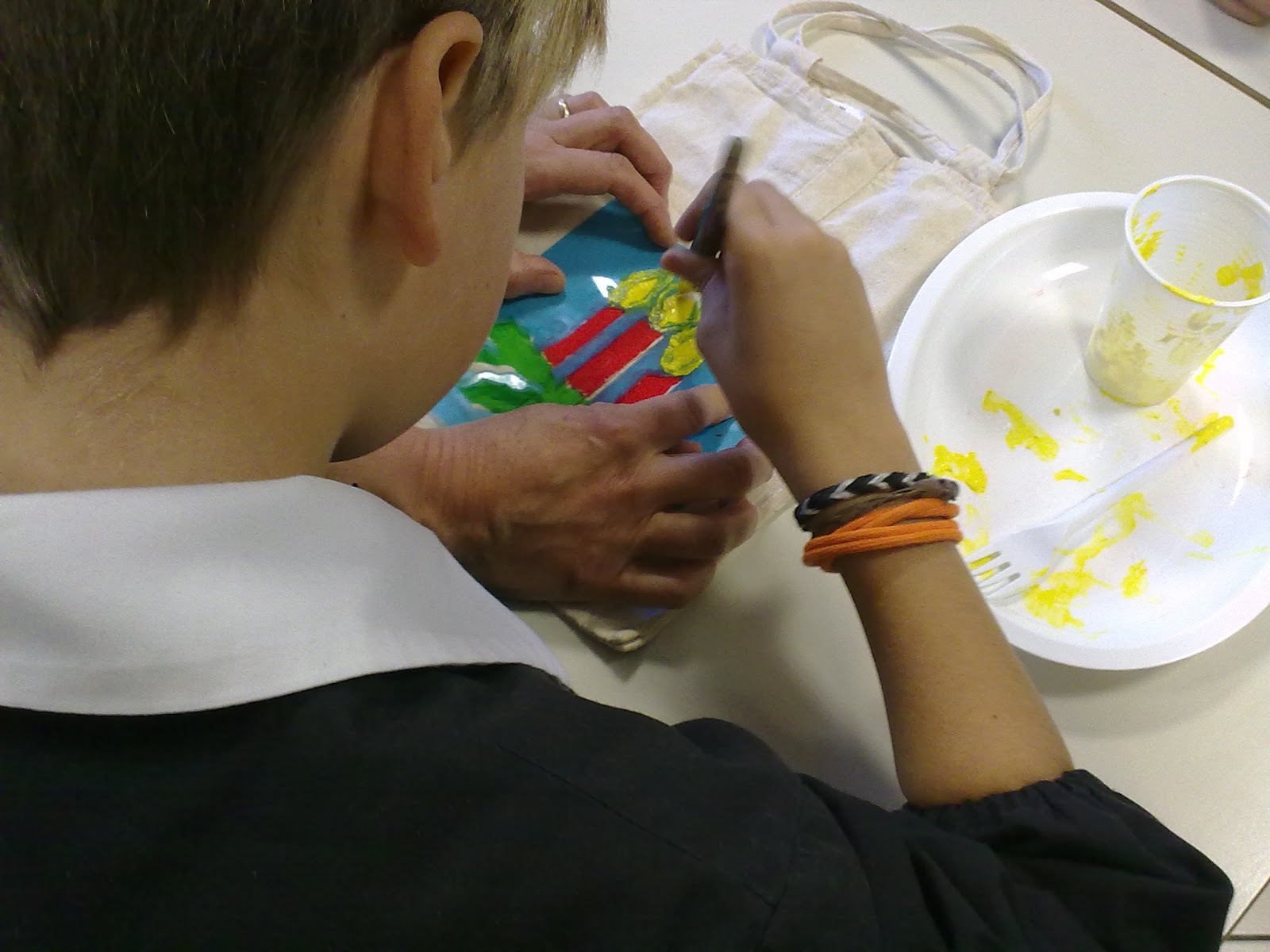 Scuola In Valle Pittura Su Stoffa