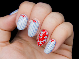 Tory Burch inspired nail art by @chalkboardnails
