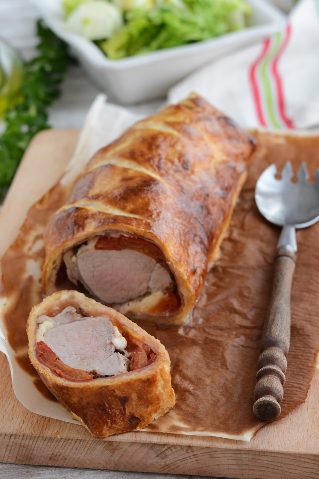 Chic, Chic, Chocolat Filet mignon en croûte aux tomates confites et mozzarella