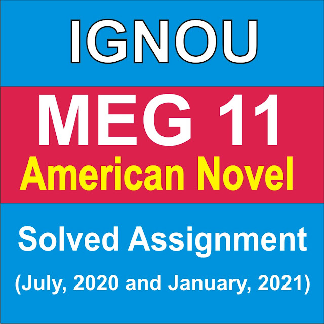 MEG 11 AMERICAN NOVEL  Solved Assignment 2020-21