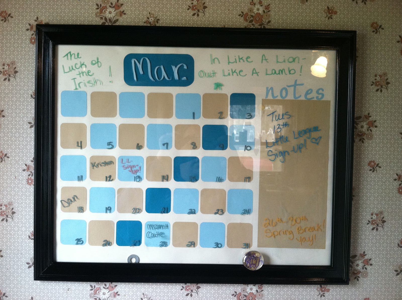 Rutherford News Glass Calendar with