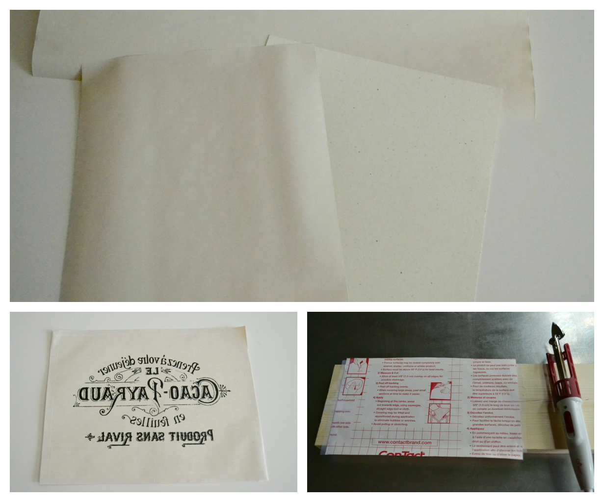 Bear, Dolly and Moi how to transfer image with contact paper