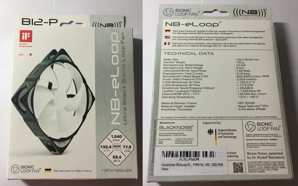 Noctua NF-F12 iPPC and Noiseblocker eLoop B12-P