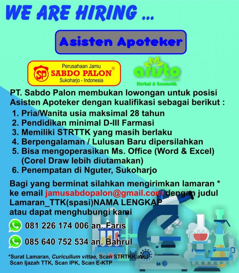 Lowongan kerja kabupaten sukoharjo