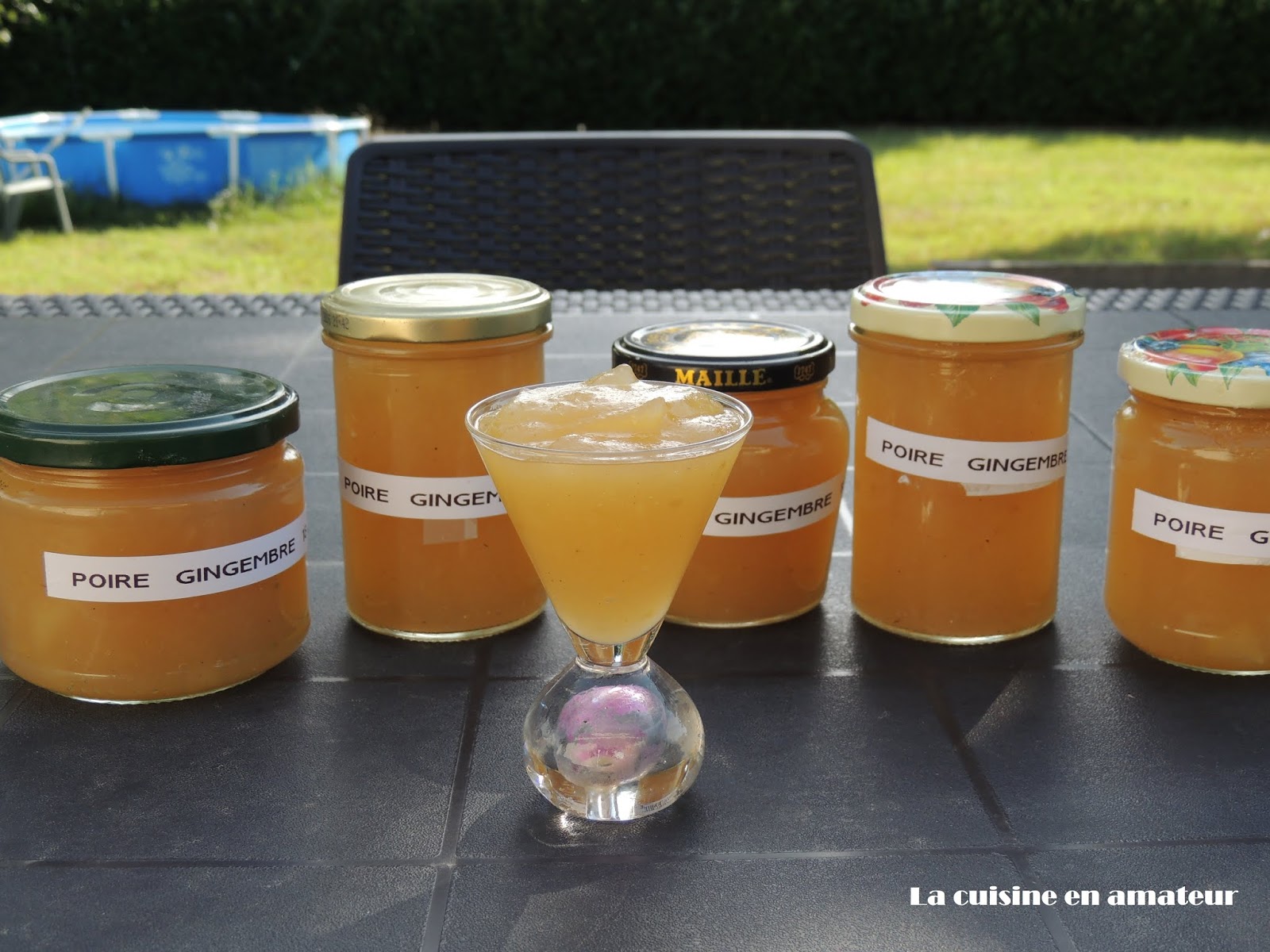La cuisine en amateur de Maryline Confiture de poires au gingembre
