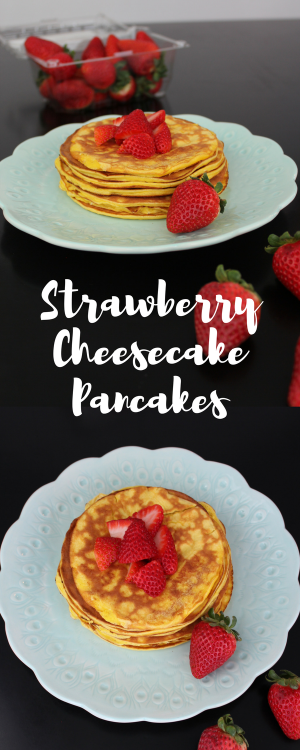 KETO Strawberry Cheesecake Pancakes