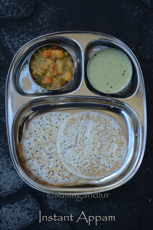 Veggie Platter: Instant Appam