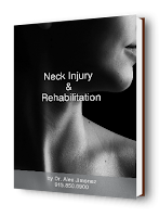 blog picture of lady with head turned with neck injury