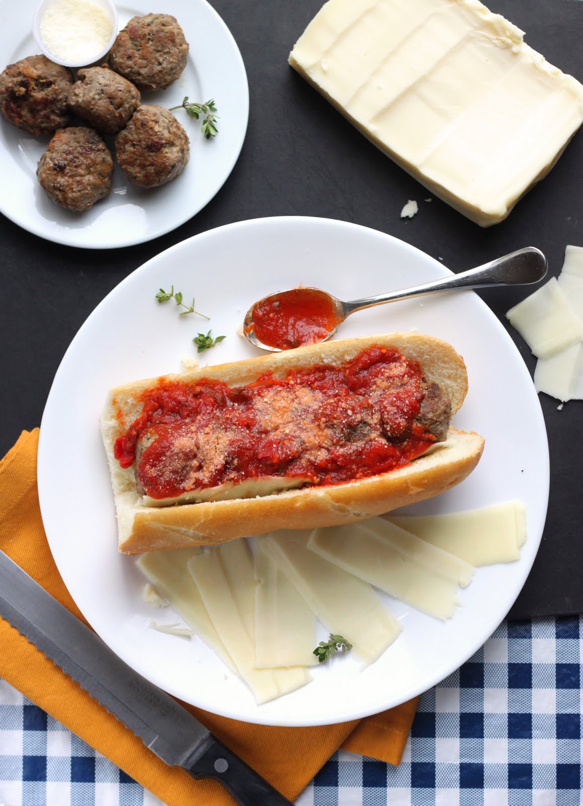 The Cilantropist Bacon Meatball Subs