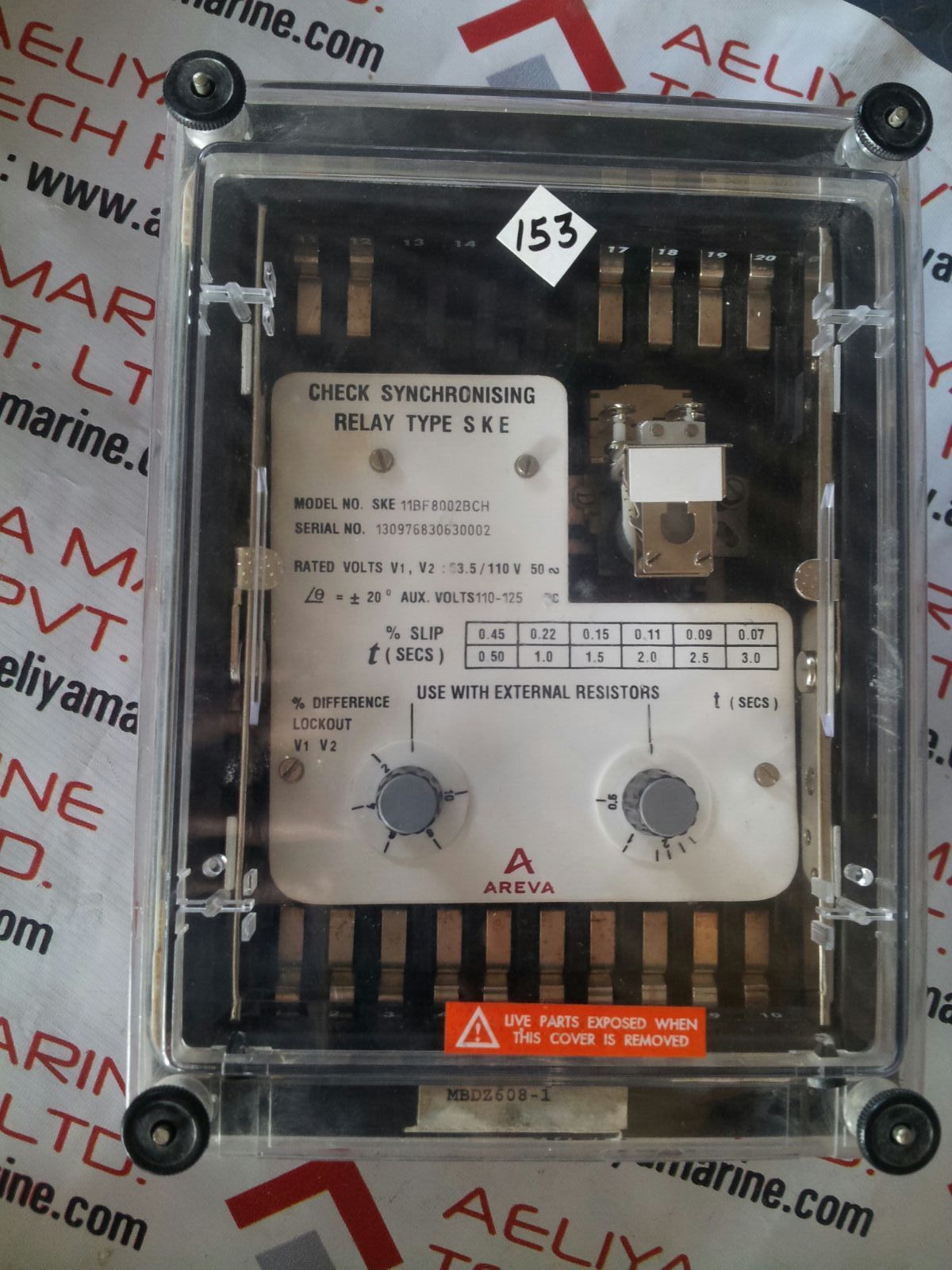 AREVA SKE 11BF8002BCH SYNCHRONIZING RELAY Aeliya Marine