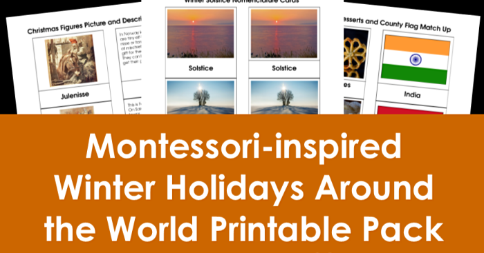 Every Star Is Different Montessori Inspired Winter Holidays Around The World Printable Pack
