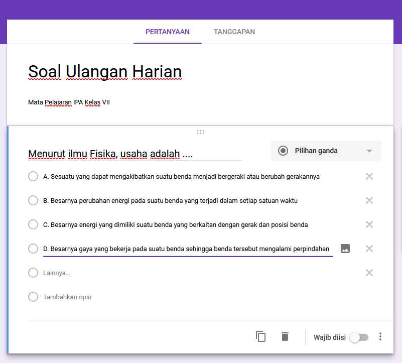 33+ Cara membuat kunci jawaban pilihan ganda di google form ideas