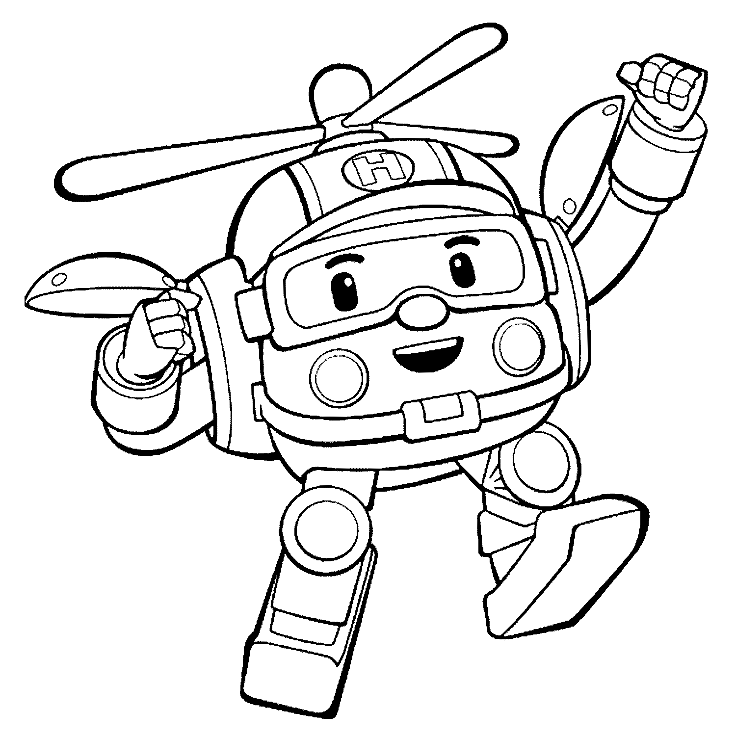Gambar Mewarnai Robocar Poli murid 17