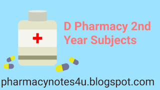 d pharmacy 2nd year Subjects, d pharmacy 2nd year syllabus