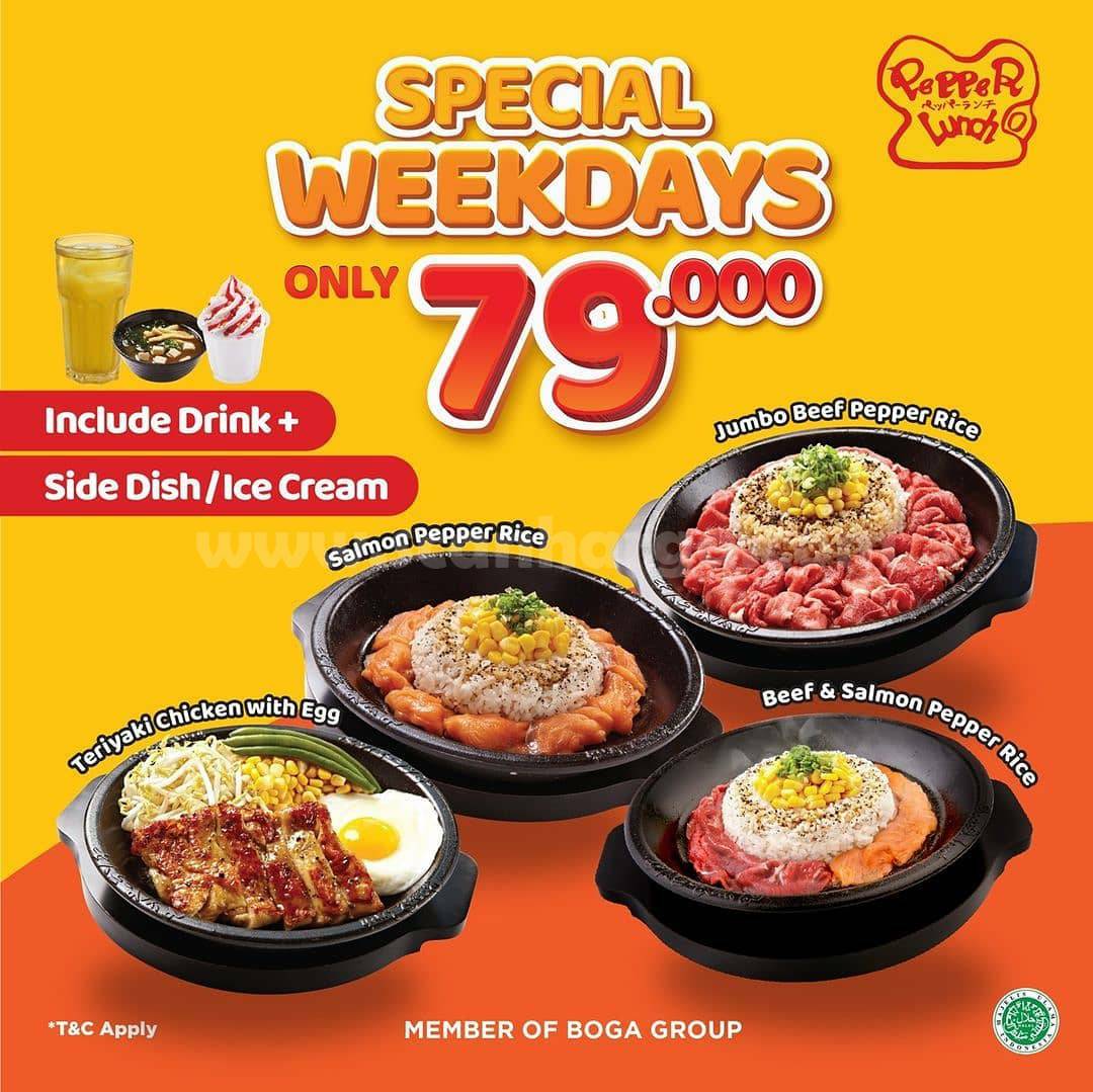 Pepper Lunch Promo Special Weekdays Selected menu only Rp 79.000