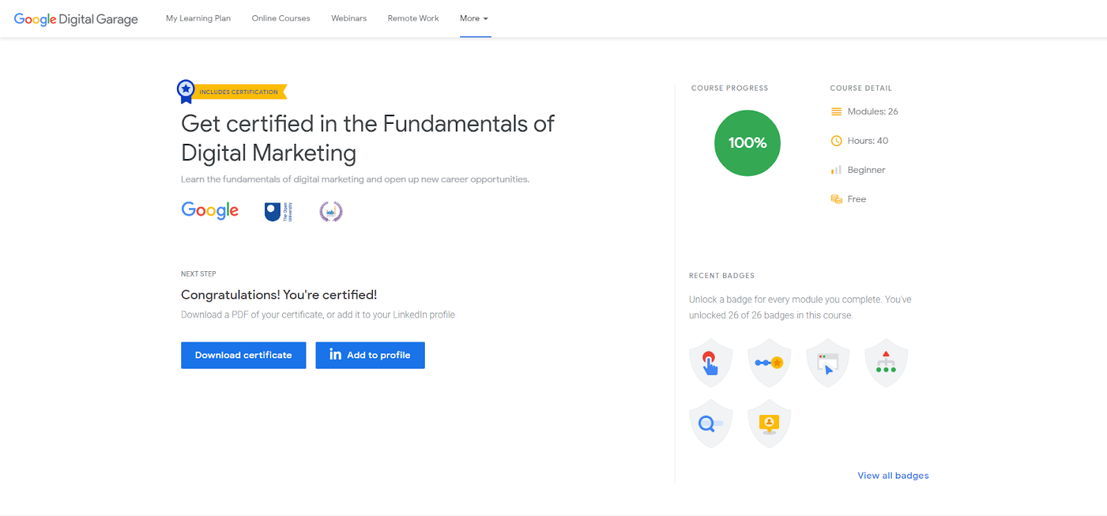 Google Digital Garage Certification Exam Answers 2020 Google Digital Garage Quiz Answers