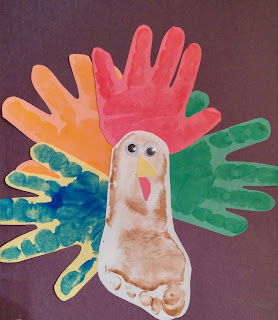Turkey hand and foot print