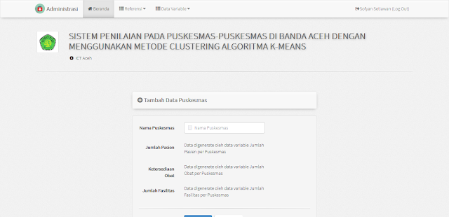 Data Mining Clustering dengan Algoritma K-Means pada Sistem Penilaian Puskesmas