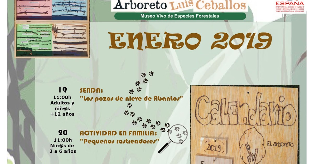 Arboreto Luis Ceballos: Próximas actividades para enero