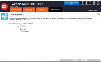 TweakPower le permite limpiar, optimizar y modificar el sistema operativo Windows