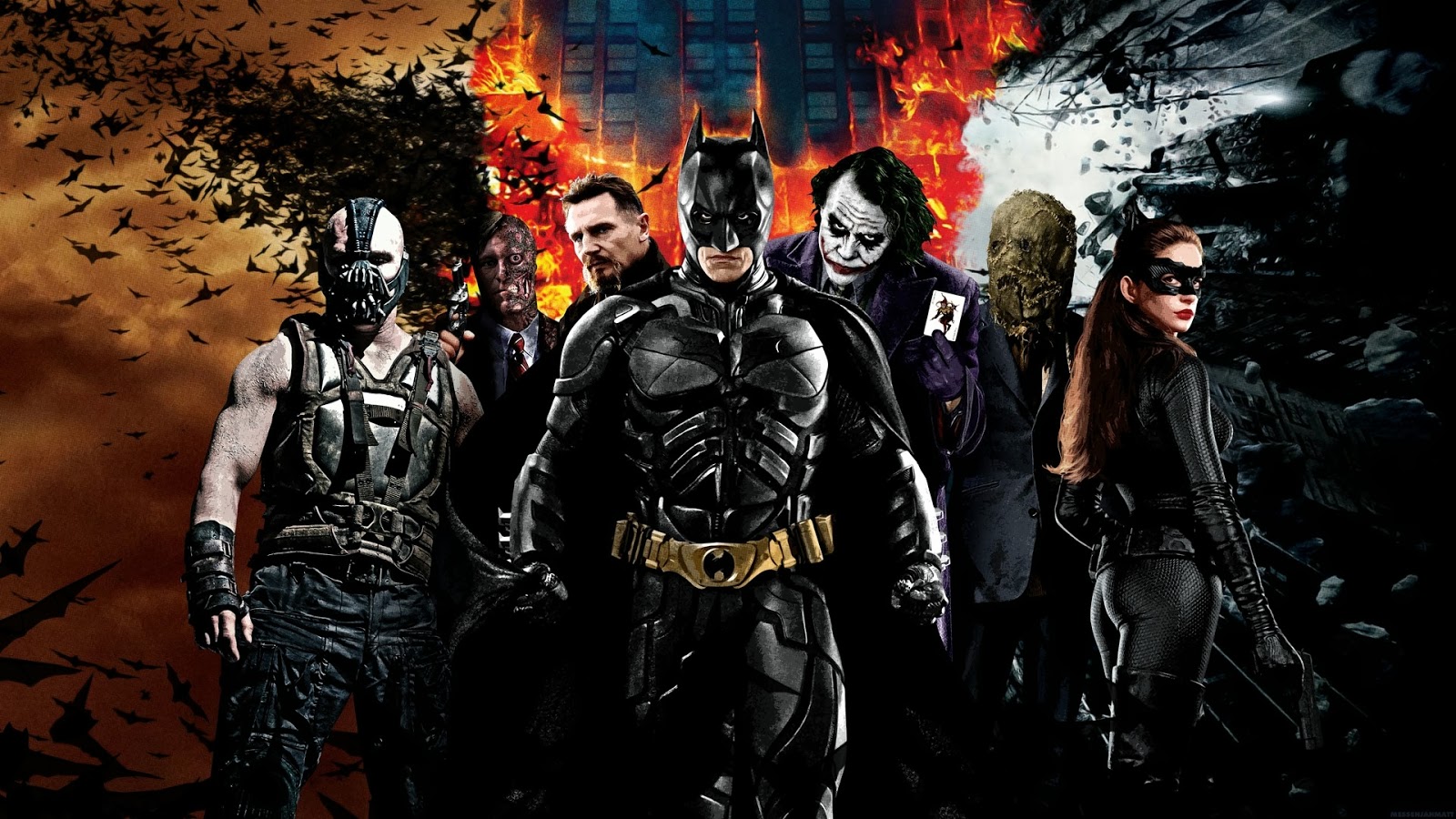 © MovieWallpaperz The Dark Knight Characters Wallpaper