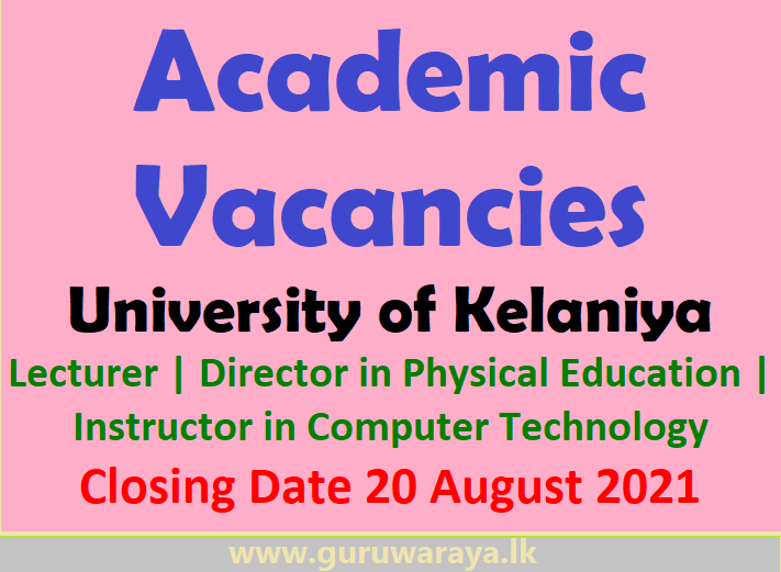 Vacancies - University of Kelaniya