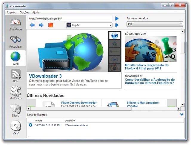Tecnologias na Sala de Aula: VDownloader: programa para baixar vídeos ...
