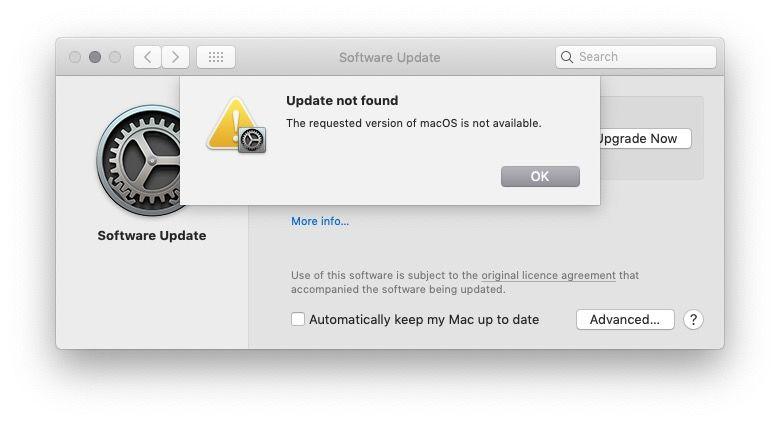 Hướng dẫn cách khắc phục lỗi không thể cập nhật MacOS
