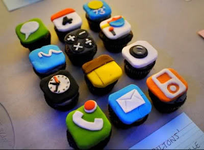 Bánh ngọt cup cake hình điện thoại iPhone