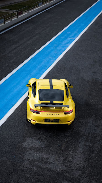 Porsche 911 Wallpaper, Yellow Sports Car, Track Free HD