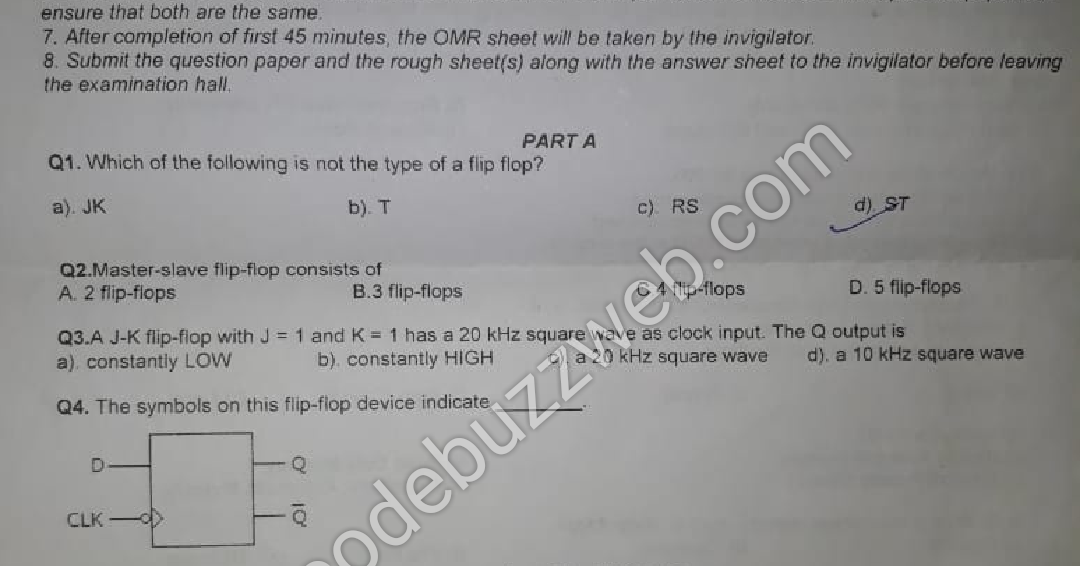 Dte mcq questions picture