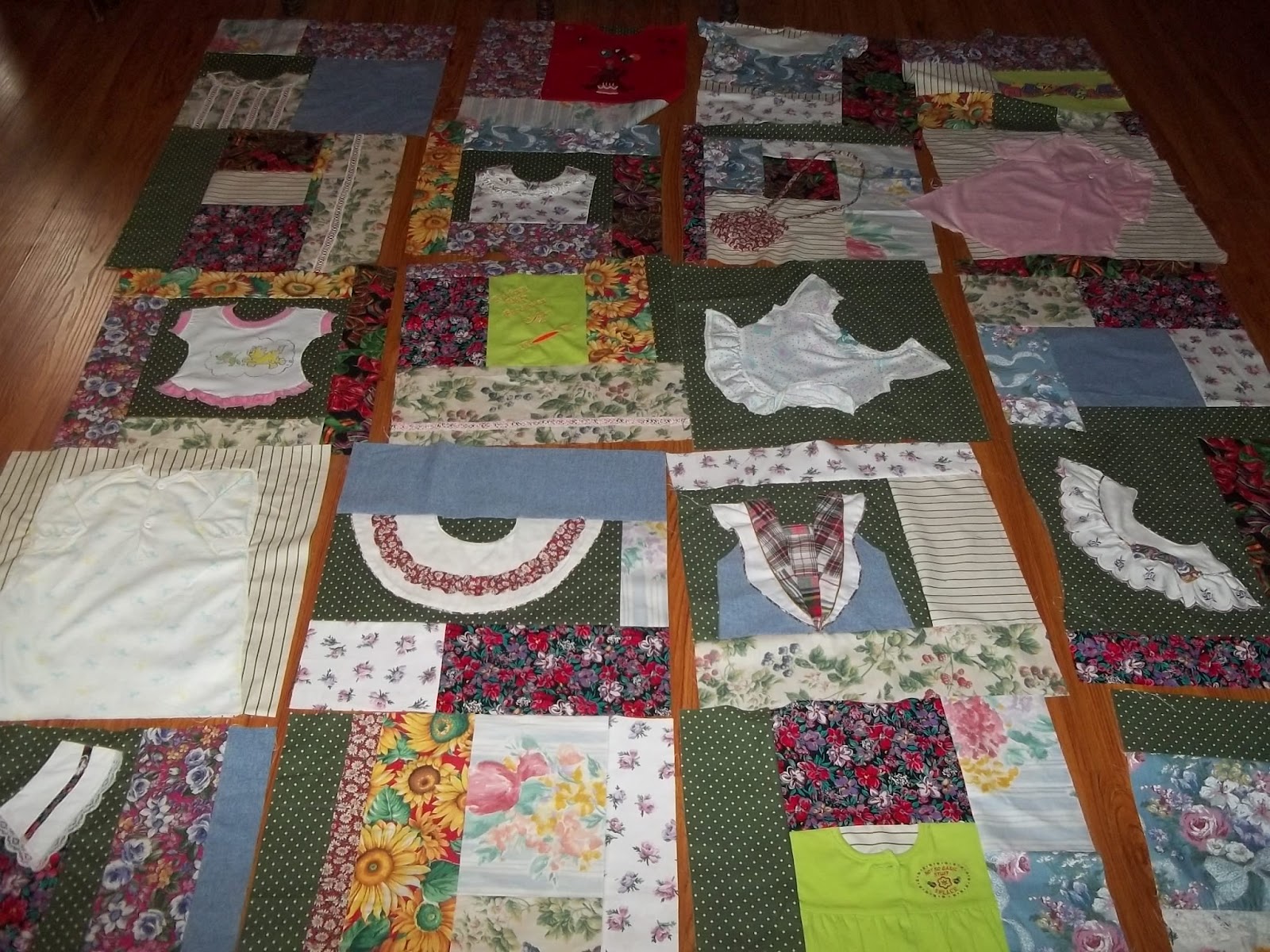 Bits & Pieces Quilting Recycled Clothing Quilt
