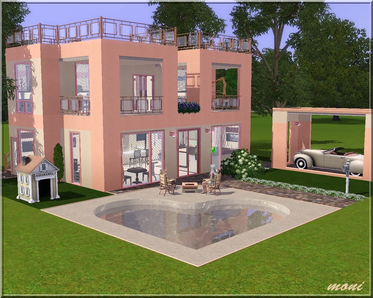Arda Sims Modern house Apricot