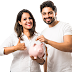 Indian Couple with Piggy Bank Transparent Image