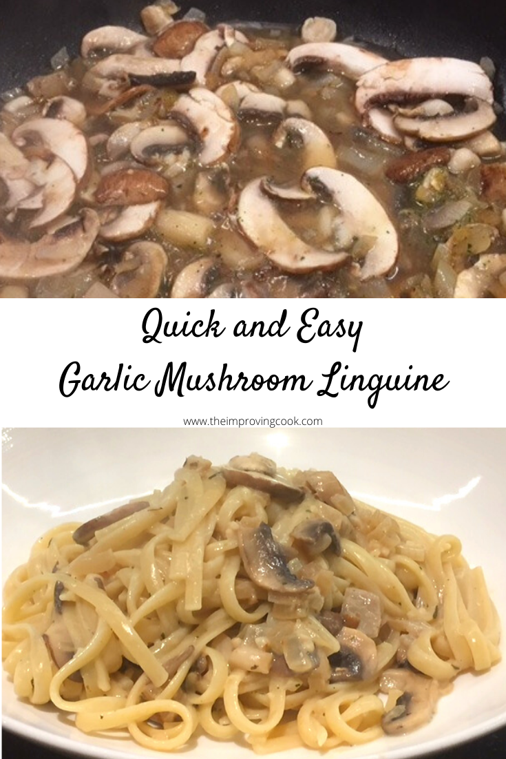 Quick and Easy Garlic Mushroom Linguine
