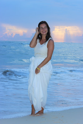 Robe naf naf blanche, punta cana bavaro