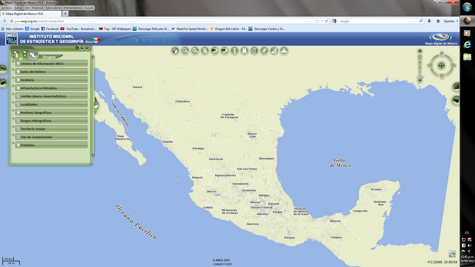 Sistemas de información geográfica : septiembre 2012