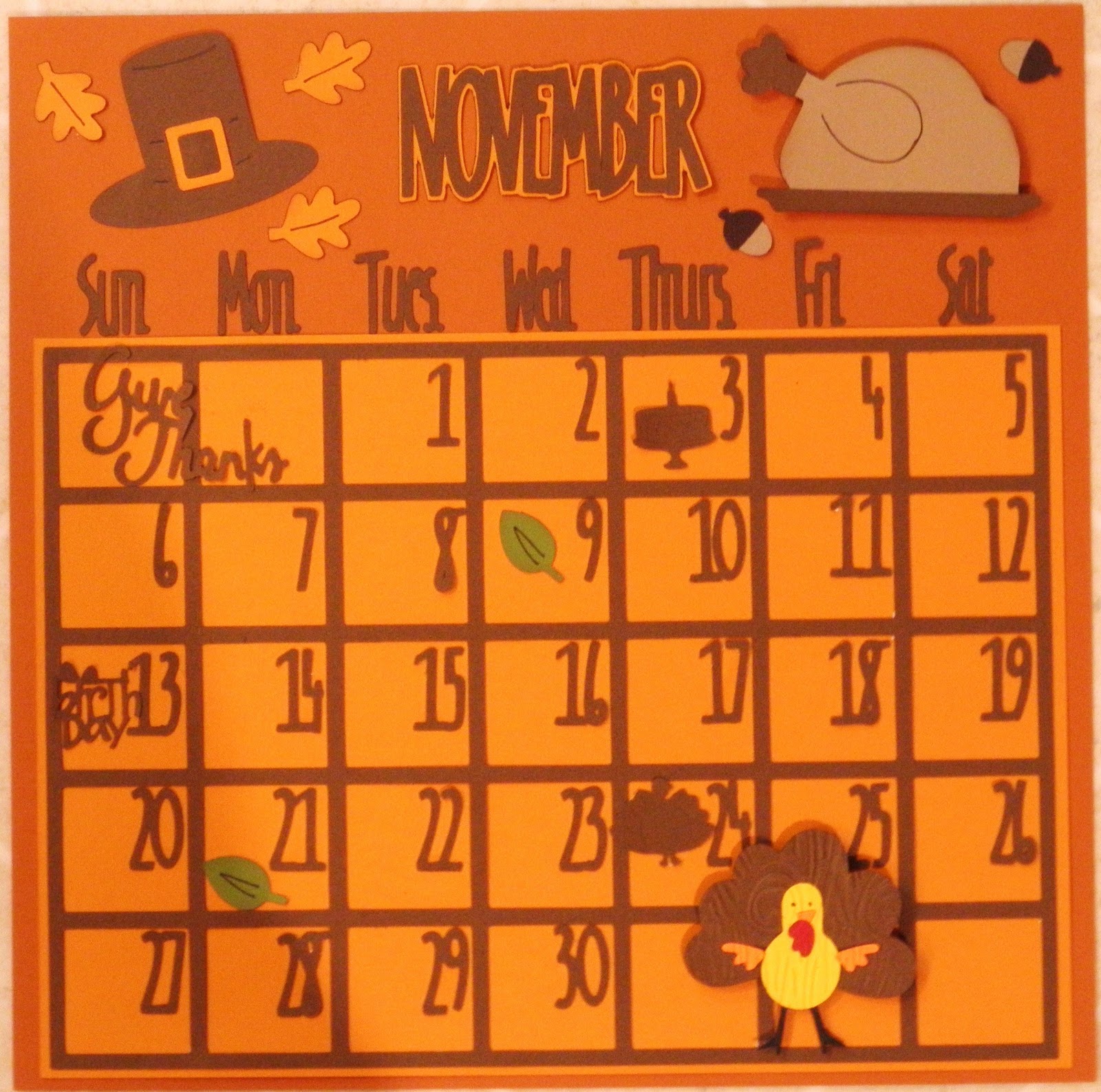 Cricut Crazy Scrapper November Calendar
