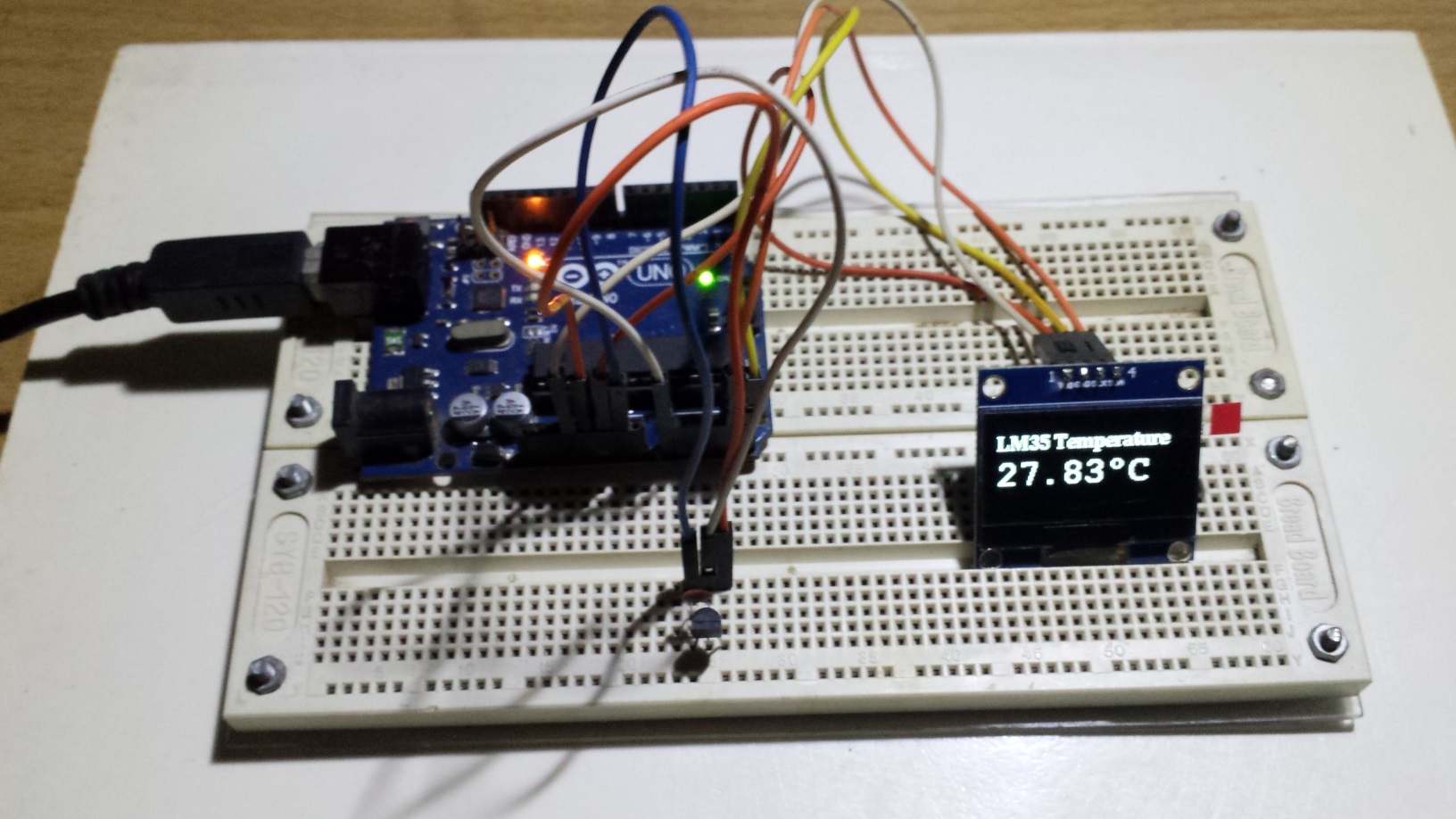 Learn Electronics And Embedded System Programming Arduino Displays Temperature From Lm35 Analog 