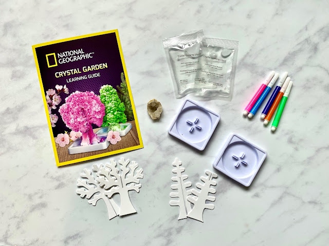 showing the contents of the giveaway prize which is the Crystal Garden Kit.