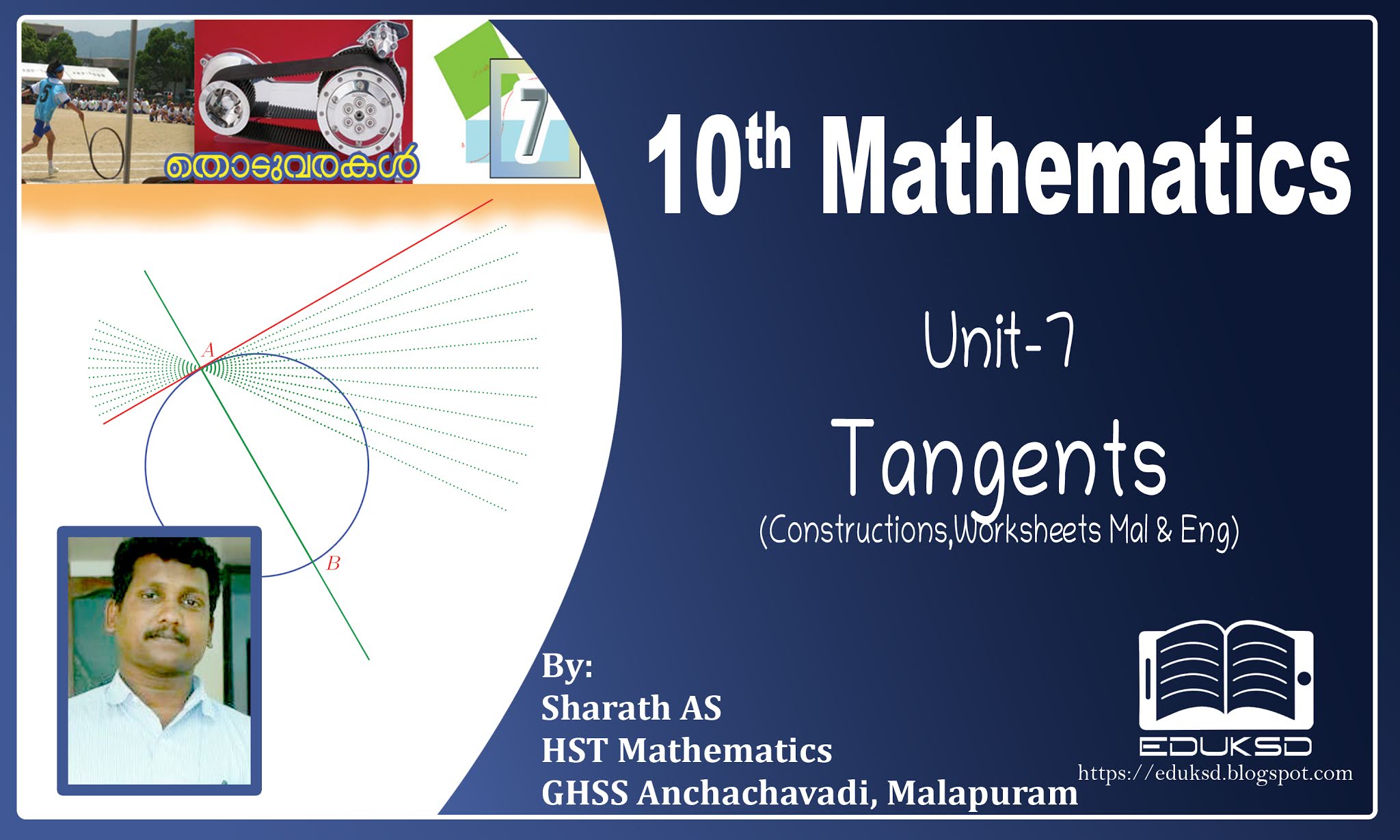 STD X Mathematics Chapter 7 - തൊടുവരകൾ (Tangents)  All construction Detailed steps with help Pictures.