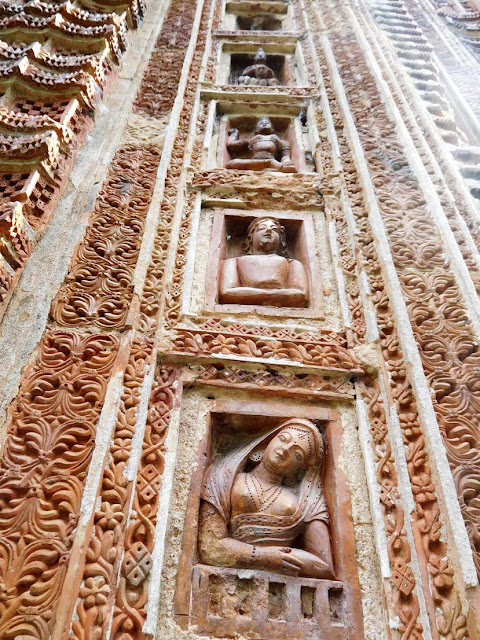 The Pratapeshwar Temple has rich terracotta ornamentation, Kalna Rajbari Temple complex, West Bengal