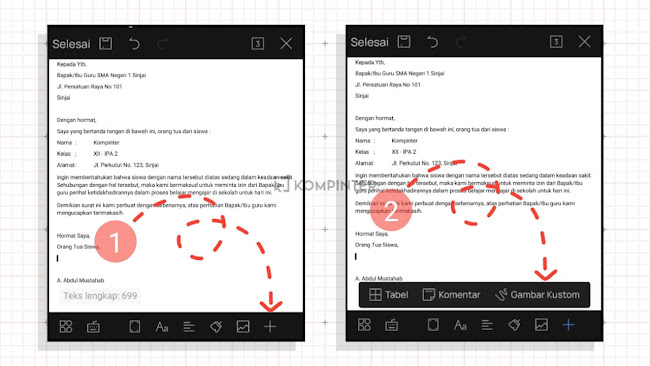 Menu Tanda Tangan di WPS Office Writer