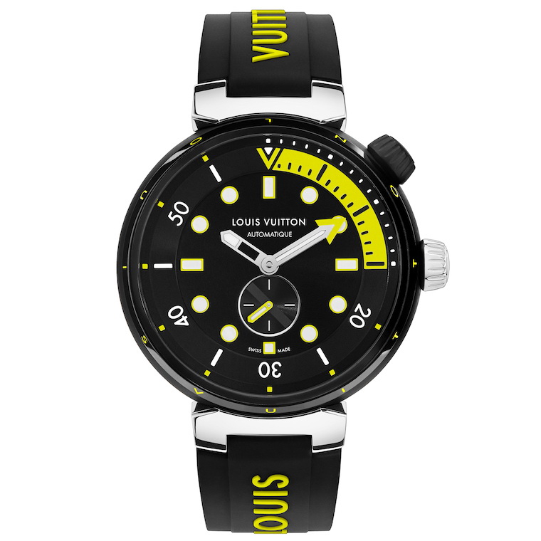 Louis Vuitton Tambour Street Diver, automatic, 44mm, Steel Green