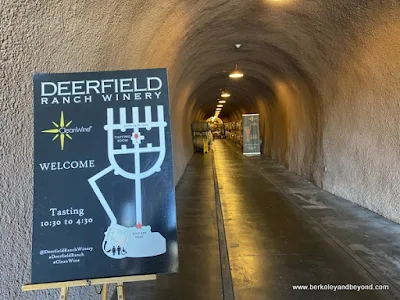 cave hallway at Deerfield Ranch Winery in Kenwood, California
