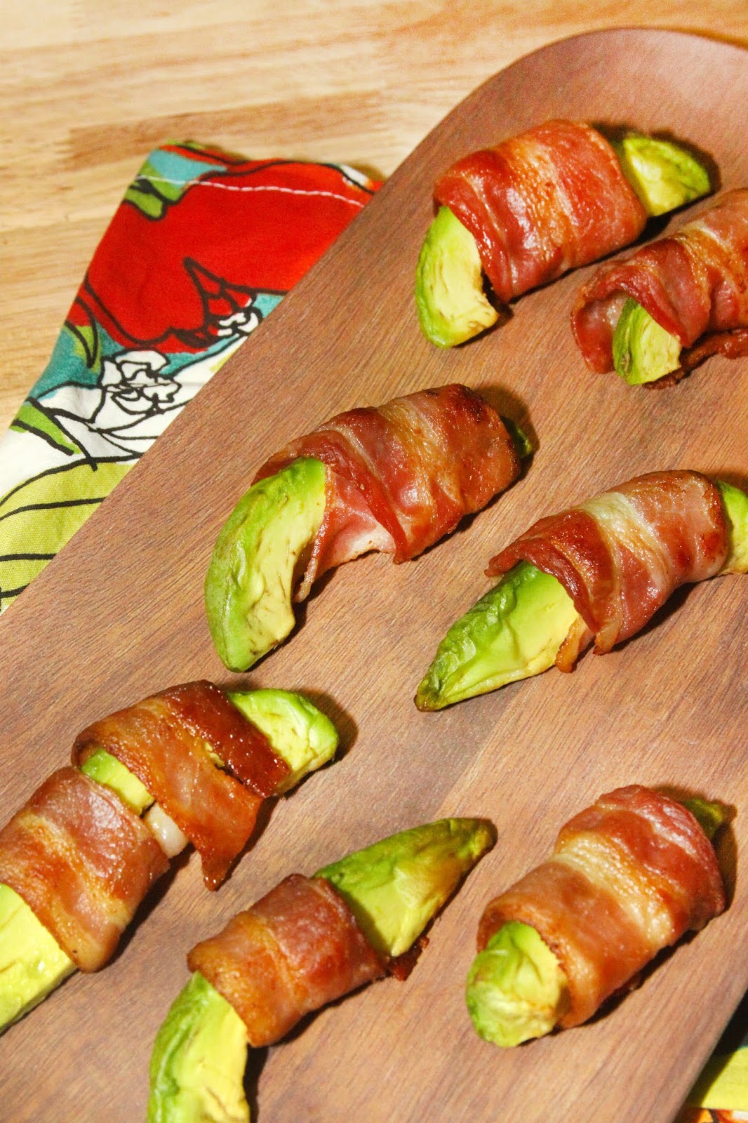 For the Love of Food Bacon Wrapped Avocado Wedges
