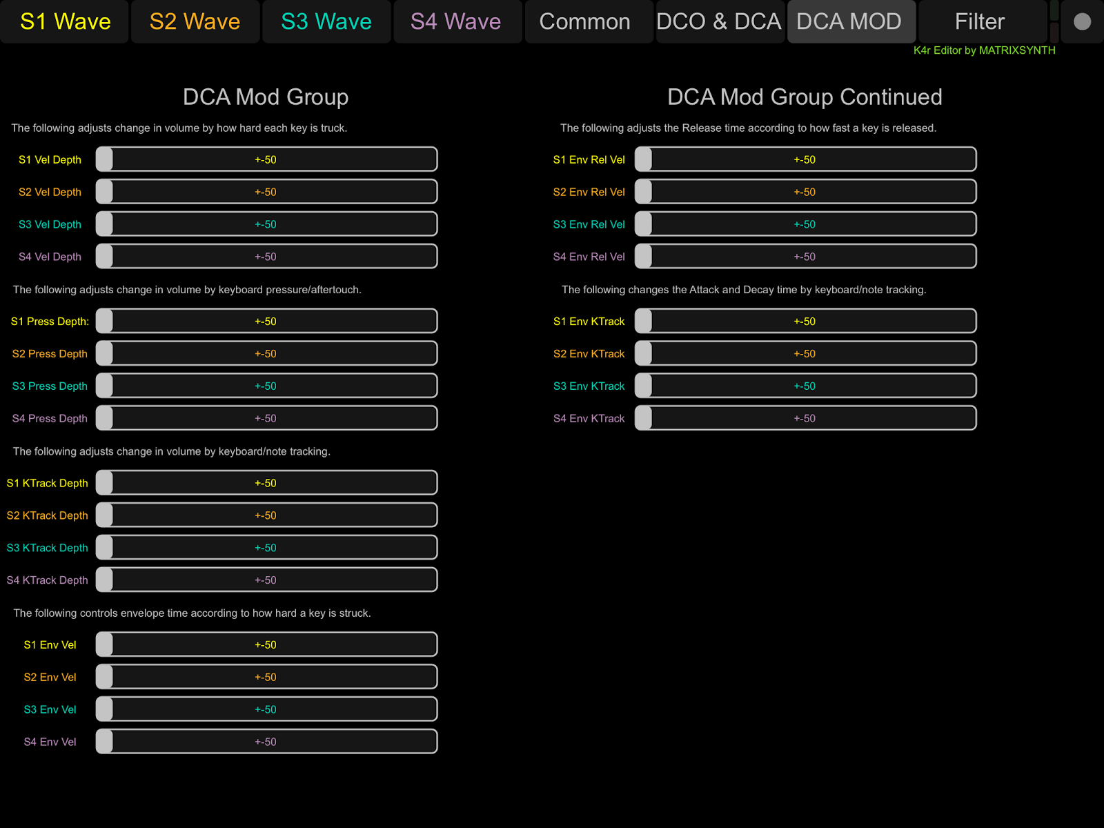 MATRIXSYNTH: Kawai K4 & K4r iPad Editor